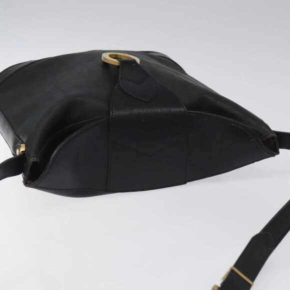 Christian Dior Trotter Canvas Shoulder Bag PVC Black Gold Auth 120408 - Picture 7 of 16